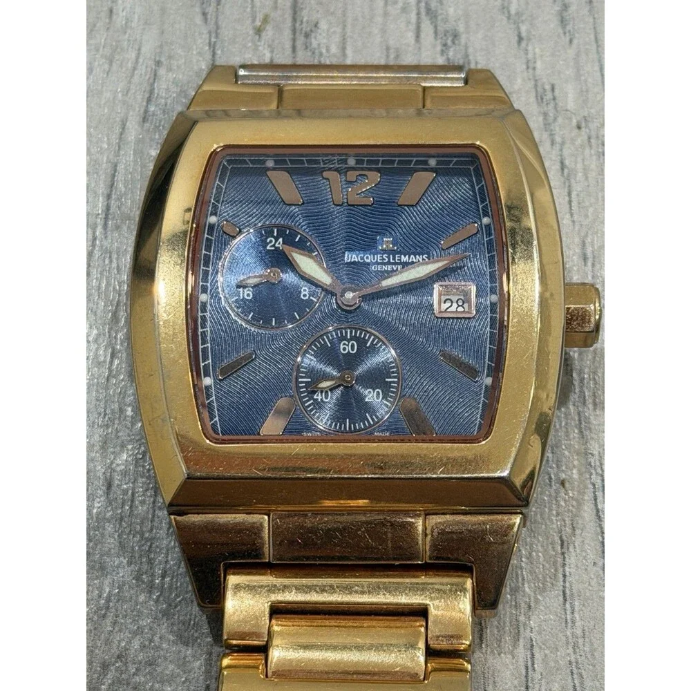 Jacques Lemans Geneve G120 Blue Dial Sapphire Crystal Chronograph Watch